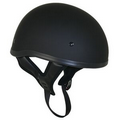 Outlaw Flat Black Motorcycle Skull Cap Half Helmet